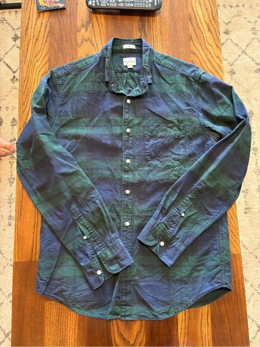 J. Crew Green & Blue Plaid Button-Down Shirt